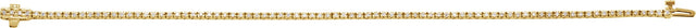 14K Gold Round Lab-Grown Diamond Line Bracelet – 1.3mm Stones - Yellow Gold - view 4
