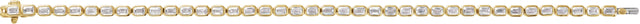 14K Gold Emerald Lab-Grown Diamond Line Bracelet – 6 1/4 CTW - Yellow Gold - view 3