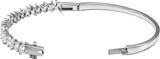 14K Gold Marquise Lab-Grown Diamond Bangle Bracelet - White Gold - view 2