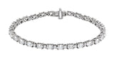 14K Gold Oval Lab-Grown Diamond Line Bracelet – 5 1/2 CTW - White Gold