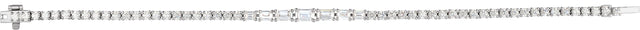 14K Gold Emerald Lab-Grown Diamond Line Bracelet – 4 5/8 CTW - White Gold - view 3
