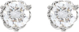 14K Gold Lab-Grown Diamond Round 3-Prong Infinity-Inspired Stud Earrings - White Gold - view 4