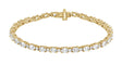 14K Gold Oval Lab-Grown Diamond Line Bracelet – 5 1/2 CTW - Yellow Gold