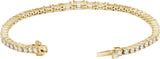 14K Gold Emerald Lab-Grown Diamond Line Bracelet – 4 5/8 CTW - Yellow Gold - view 2