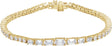 14K Gold Emerald Lab-Grown Diamond Line Bracelet – 4 5/8 CTW - Yellow Gold
