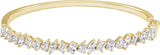 14K Gold Marquise Lab-Grown Diamond Bangle Bracelet - Yellow Gold