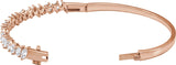 14K Gold Marquise Lab-Grown Diamond Bangle Bracelet - Rose Gold - view 2