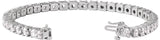 14K Gold Round Lab-Grown Diamond Line Bracelet – 1.4-4.25mm Stones - White Gold - view 6