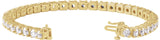 14K Gold Round Lab-Grown Diamond Line Bracelet – 1.4-4.25mm Stones - Yellow Gold - view 4