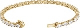 14K Gold Oval Lab-Grown Diamond Line Bracelet – 5 1/2 CTW - Yellow Gold - view 2