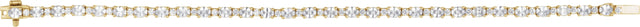 14K Gold Oval Lab-Grown Diamond Line Bracelet – 5 1/2 CTW - Yellow Gold - view 3