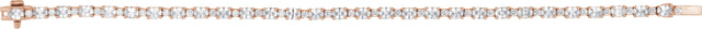 14K Gold Oval Lab-Grown Diamond Line Bracelet – 5 1/2 CTW - Rose Gold - view 3