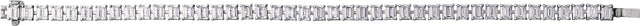 14K Gold Emerald Lab-Grown Diamond Line Bracelet – 10 1/2 CTW - White Gold - view 2