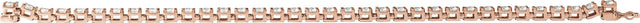 14K Gold Emerald Lab-Grown Diamond Line Bracelet – 10 1/2 CTW - Rose Gold - view 4