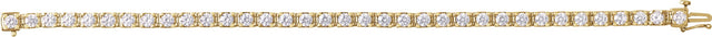 14K Gold Round Lab-Grown Diamond Line Bracelet – 1.4-4.25mm Stones - Yellow Gold - view 7