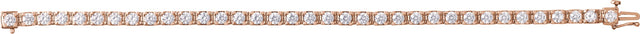 14K Gold Round Lab-Grown Diamond Line Bracelet – 1.4-4.25mm Stones - Rose Gold - view 7