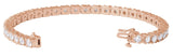14K Gold Round Lab-Grown Diamond Line Bracelet – 1.4-4.25mm Stones - Rose Gold - view 6