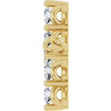 14K Gold Round Natural Diamond Accented Sideways Cross Necklace – 1/4 CTW - Yellow Gold - view 6