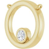 14K Gold Round Lab-Grown Diamond Geometric Necklace – 1/6 CTW - Yellow Gold - view 2