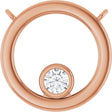 14K Gold Round Lab-Grown Diamond Geometric Necklace – 1/6 CTW - Rose Gold