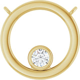 14K Gold Round Lab-Grown Diamond Geometric Necklace – 1/6 CTW - Yellow Gold