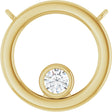 14K Gold Round Natural Diamond Geometric Necklace – 1/6 CTW - Yellow Gold