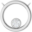 Platinum Round Lab-Grown Diamond Geometric Necklace – 1/6 CTW