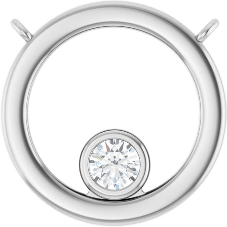 Platinum Round Lab-Grown Diamond Geometric Necklace – 1/6 CTW