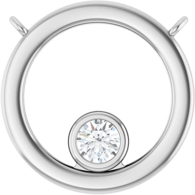 Platinum Round Lab-Grown Diamond Geometric Necklace – 1/6 CTW
