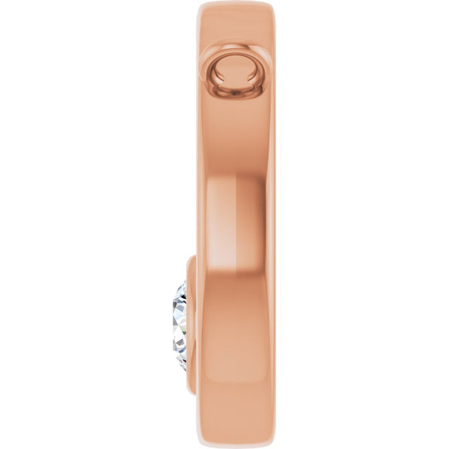 14K Gold Round Lab-Grown Diamond Geometric Necklace – 1/6 CTW - Rose Gold - view 3