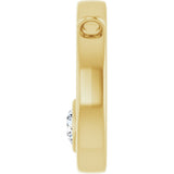 14K Gold Round Natural Diamond Geometric Necklace – 1/6 CTW - Yellow Gold - view 3