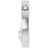 14K Gold Round Lab-Grown Diamond Geometric Necklace – 1/6 CTW - White Gold - view 3