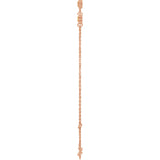 14K Gold Round Natural Citrine Bezel-Set Link Bracelet – 25.9x1.7mm - Rose Gold - view 13