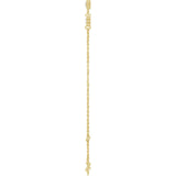 14K Gold Round Natural White Sapphire Bezel-Set Link Bracelet – 25.9x1.7mm - Yellow Gold - view 9