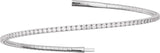 14K Gold Round Lab-Grown Diamond Fully Accented Flexible Bangle Bracelet - White Gold - view 5