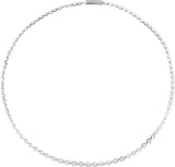 14K Gold Pear Lab-Grown Diamond Line Necklace – 10 CTW - White Gold