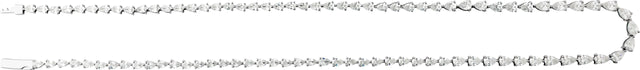 14K Gold Pear Lab-Grown Diamond Line Necklace – 10 CTW - White Gold - view 2