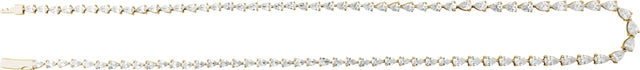 14K Gold Pear Lab-Grown Diamond Line Necklace – 10 CTW - Yellow Gold - view 2