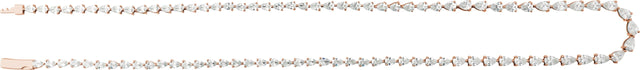 14K Gold Pear Lab-Grown Diamond Line Necklace – 10 CTW - Rose Gold - view 2