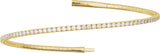 14K Gold Round Lab-Grown Diamond Fully Accented Flexible Bangle Bracelet - Yellow Gold - view 5
