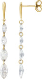 14K Gold Marquise Lab-Grown Diamond Earrings – 6.8x3.5mm - Yellow Gold