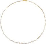 14K Gold Pear Lab-Grown Diamond Line Necklace – 10 CTW - Yellow Gold