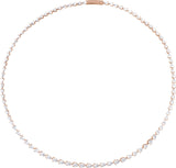 14K Gold Pear Lab-Grown Diamond Line Necklace – 10 CTW - Rose Gold