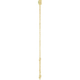 14K Gold Round Natural Peridot Bezel-Set Link Bracelet - Yellow Gold - view 9