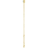 14K Gold Round Natural Blue Zircon Bezel-Set Link Bracelet - Yellow Gold - view 9