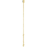14K Gold Round Lab-Grown Blue Sapphire Bezel-Set Link Bracelet - Yellow Gold - view 9