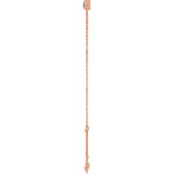 14K Gold Round Lab-Grown Blue Sapphire Bezel-Set Link Bracelet - Rose Gold - view 9