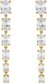 14K Gold Oval Lab-Grown Diamond Earrings – 6.3x4.7mm - Rose Gold - view 3