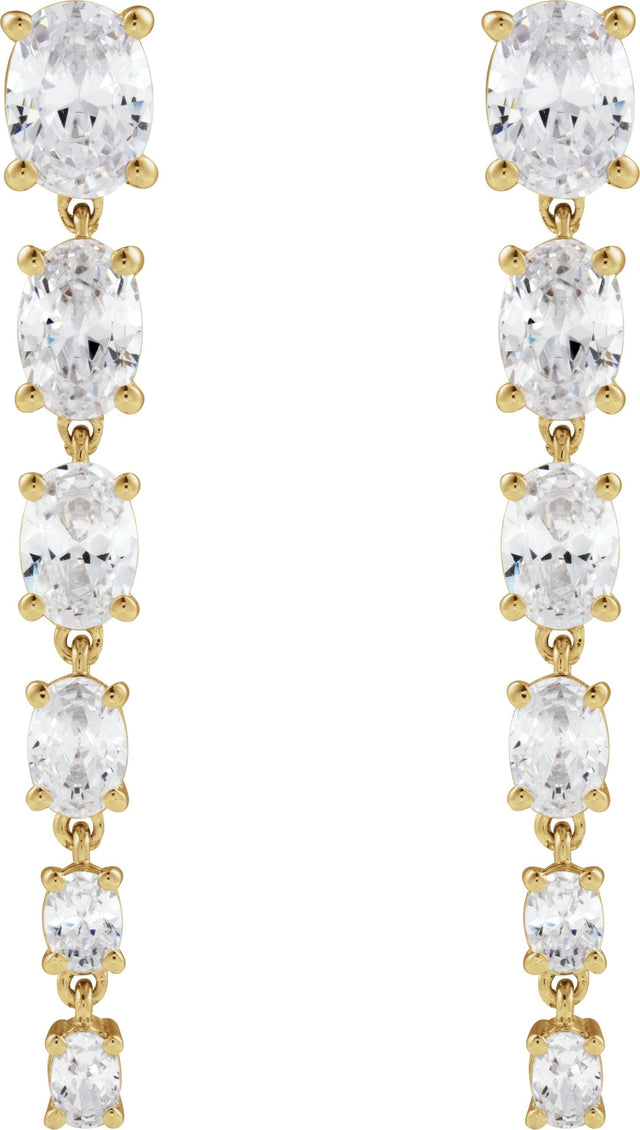 14K Gold Oval Lab-Grown Diamond Earrings – 6.3x4.7mm - Rose Gold - view 3