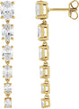 14K Gold Oval Lab-Grown Diamond Earrings – 6.3x4.7mm - Yellow Gold